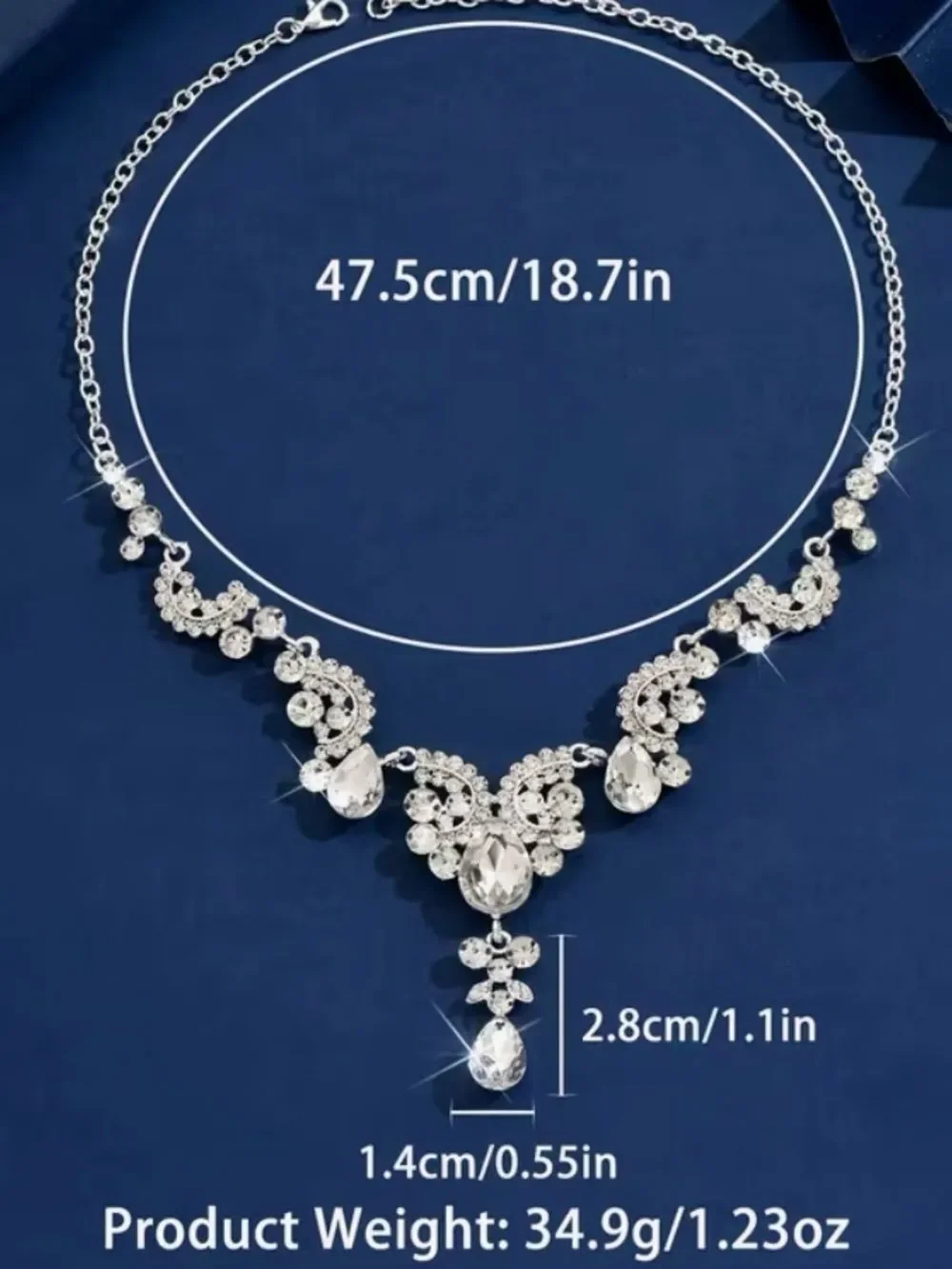🔹 NEW Crystal Teardrop Stunning Statement Necklace 🔹